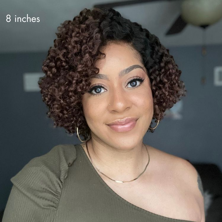 Alisanda Trendy Short Cut Curly Minimalist HD Lace Glueless Side Part Wig 100% Human Hair