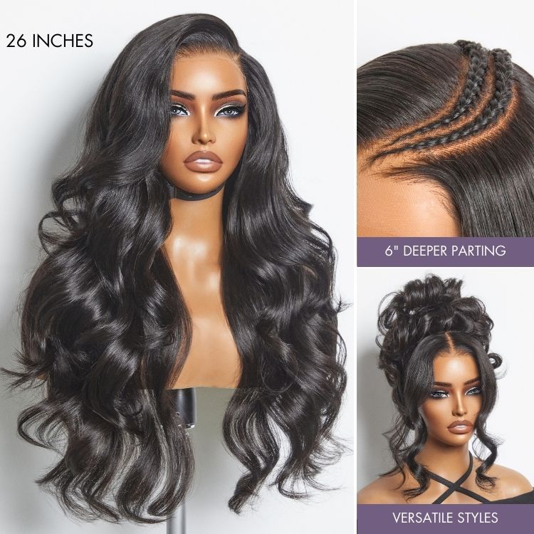 Alisanda All-Day Wig 180% / 250% Density Glueless 7x6 Closure HD Lace Loose Body Wave Long Wig Pre-Cut Lace