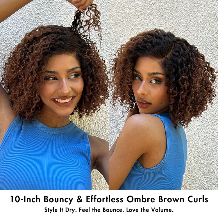 Alisanda Trendy Short Cut Curly Minimalist HD Lace Glueless Side Part Wig 100% Human Hair