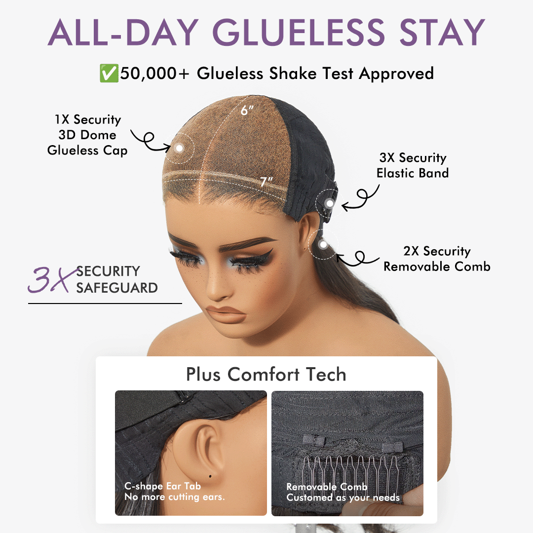 Alisanda All-Day Wig 180% / 250% Density Glueless 7x6 Closure HD Lace Loose Body Wave Long Wig Pre-Cut Lace