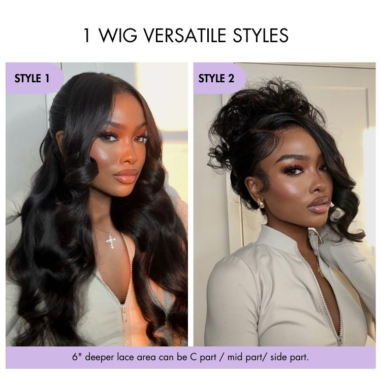 Alisanda All-Day Wig 180% / 250% Density Glueless 7x6 Closure HD Lace Loose Body Wave Long Wig Pre-Cut Lace