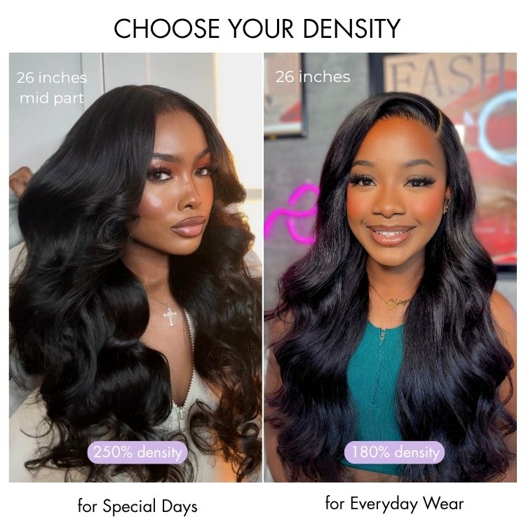 Alisanda All-Day Wig 180% / 250% Density Glueless 7x6 Closure HD Lace Loose Body Wave Long Wig Pre-Cut Lace
