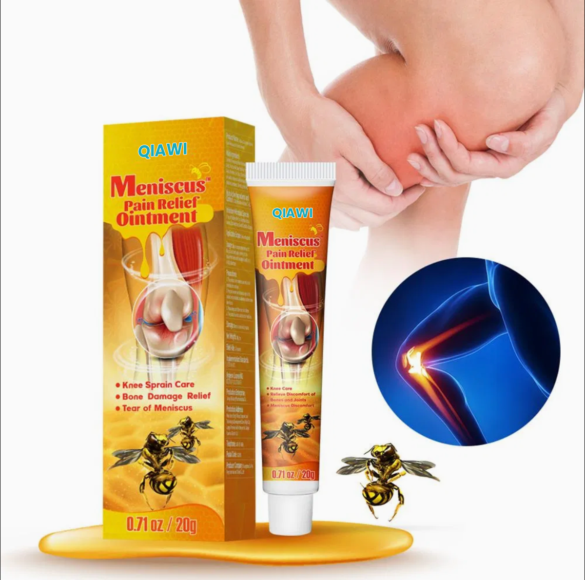 QIAWI Bee Venom Knee Pain Relief Cream (2pcs)