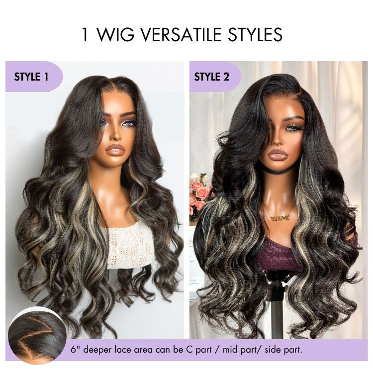 Alisanda All-Day Wig 180% / 250% Density Glueless 7x6 Closure HD Lace Loose Body Wave Long Wig Pre-Cut Lace