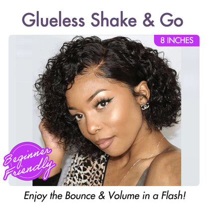 Alisanda Trendy Short Cut Curly Minimalist HD Lace Glueless Side Part Wig 100% Human Hair