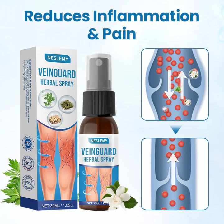 NESLEMY® VeinGuard Herbal Spray-✅ Clinically proven to eliminate varicose veins in just 7 days!